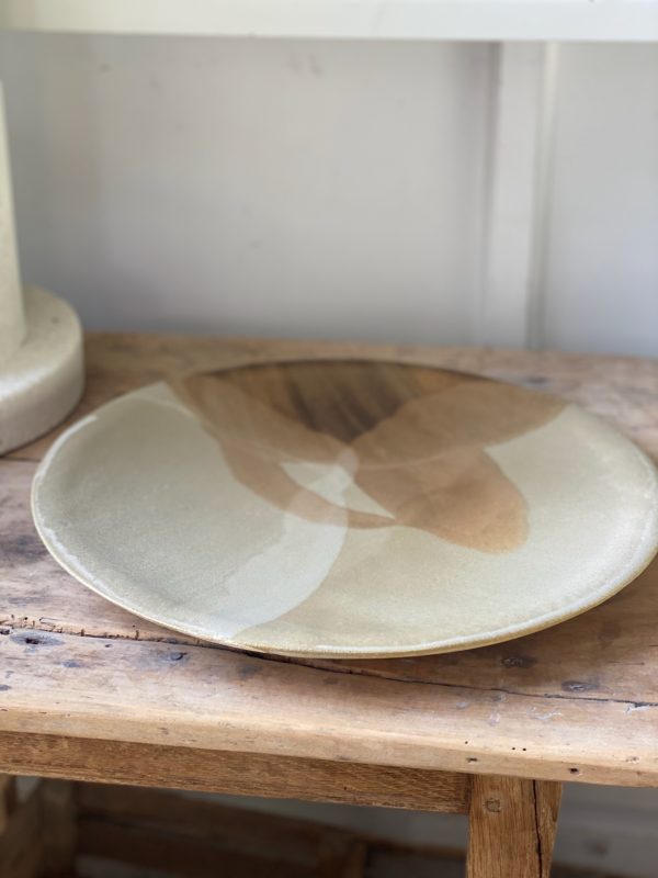 Grand plat céramique - grès émaillé