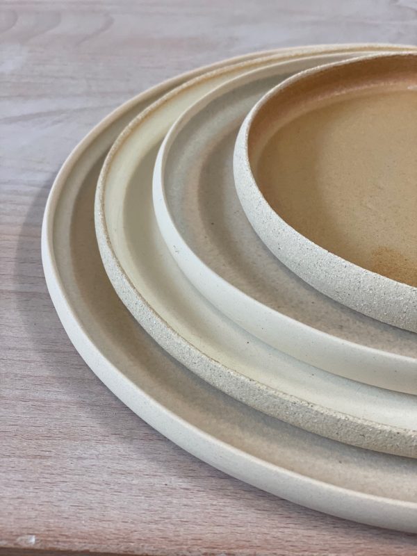 SIMONE - Assiette grès blanc chamotté